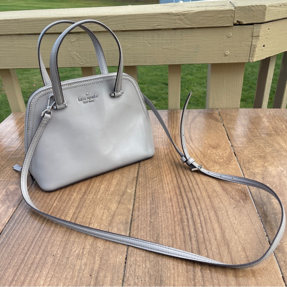 Kate Spade Gray Leather Crossbody Bag